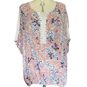 🌷HOST PICK🌷NWT Bobeau Pink Floral Top